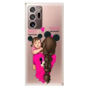 Odolné silikonové pouzdro iSaprio - Mama Mouse Brunette and Girl - Samsung Galaxy Note 20 Ultra