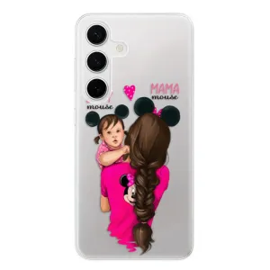 Odolné silikonové pouzdro iSaprio - Mama Mouse Brunette and Girl - Samsung Galaxy S24