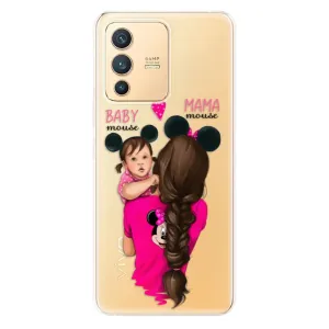 Odolné silikonové pouzdro iSaprio - Mama Mouse Brunette and Girl - Vivo V23 5G