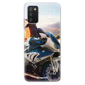 Odolné silikonové pouzdro iSaprio - Motorcycle 10 - Samsung Galaxy A03s