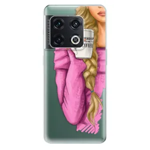 Odolné silikonové pouzdro iSaprio - My Coffe and Blond Girl - OnePlus 10 Pro
