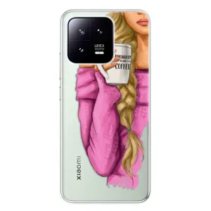 Odolné silikonové pouzdro iSaprio - My Coffe and Blond Girl - Xiaomi 13