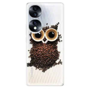 Odolné silikonové pouzdro iSaprio - Owl And Coffee - Honor 70