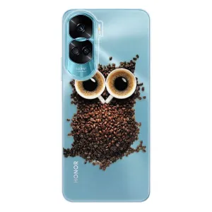 Odolné silikonové pouzdro iSaprio - Owl And Coffee - Honor 90 Lite 5G
