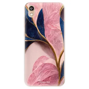 Odolné silikonové pouzdro iSaprio - Pink Blue Leaves - Huawei Honor 8S