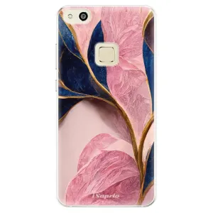 Odolné silikonové pouzdro iSaprio - Pink Blue Leaves - Huawei P10 Lite