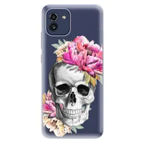 Odolné silikonové pouzdro iSaprio - Pretty Skull - Samsung Galaxy A03