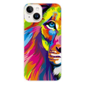 Odolné silikonové pouzdro iSaprio - Rainbow Lion - iPhone 15