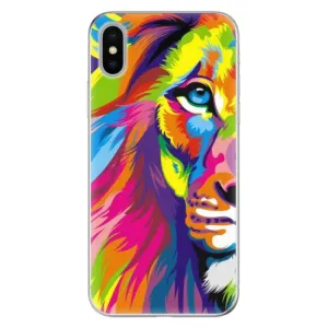 Odolné silikonové pouzdro iSaprio - Rainbow Lion - iPhone X