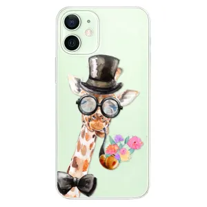 Odolné silikonové pouzdro iSaprio - Sir Giraffe - iPhone 12 mini
