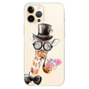 Odolné silikonové pouzdro iSaprio - Sir Giraffe - iPhone 12 Pro Max