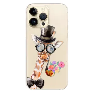 Odolné silikonové pouzdro iSaprio - Sir Giraffe - iPhone 14 Pro Max
