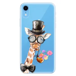 Odolné silikonové pouzdro iSaprio - Sir Giraffe - iPhone XR
