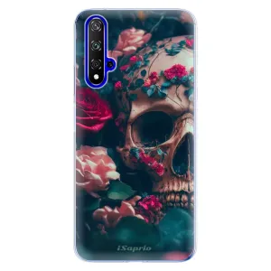 Odolné silikonové pouzdro iSaprio - Skull in Roses - Huawei Honor 20