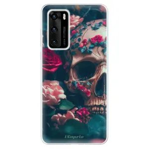 Odolné silikonové pouzdro iSaprio - Skull in Roses - Huawei P40