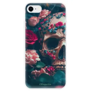 Odolné silikonové pouzdro iSaprio - Skull in Roses - iPhone SE 2020