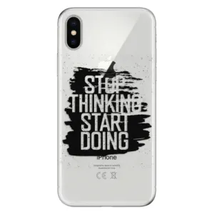 Odolné silikonové pouzdro iSaprio - Start Doing - black - iPhone X
