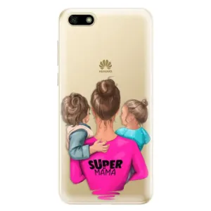 Odolné silikonové pouzdro iSaprio - Super Mama - Boy and Girl - Huawei Y5 2018