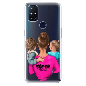 Odolné silikonové pouzdro iSaprio - Super Mama - Boy and Girl - OnePlus Nord N10 5G