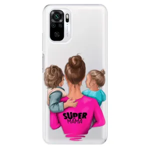 Odolné silikonové pouzdro iSaprio - Super Mama - Boy and Girl - Xiaomi Redmi Note 10 / Note 10S