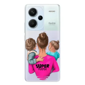 Odolné silikonové pouzdro iSaprio - Super Mama - Boy and Girl - Xiaomi Redmi Note 13 Pro+ 5G