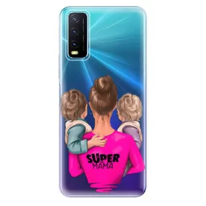 Odolné silikonové pouzdro iSaprio - Super Mama - Two Boys - Vivo Y20s