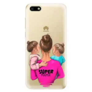 Odolné silikonové pouzdro iSaprio - Super Mama - Two Girls - Huawei Y5 2018