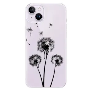 Odolné silikonové pouzdro iSaprio - Three Dandelions - black - iPhone 14 Plus