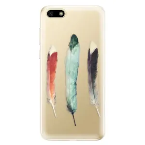 Odolné silikonové pouzdro iSaprio - Three Feathers - Huawei Y5 2018