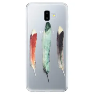 Odolné silikonové pouzdro iSaprio - Three Feathers - Samsung Galaxy J6+