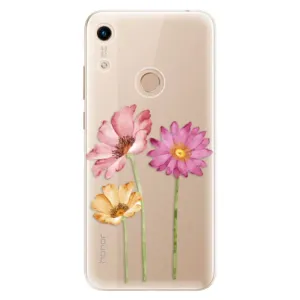 Odolné silikonové pouzdro iSaprio - Three Flowers - Huawei Honor 8A