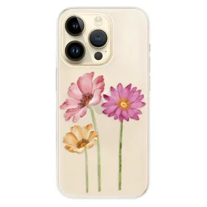 Odolné silikonové pouzdro iSaprio - Three Flowers - iPhone 14 Pro