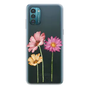 Odolné silikonové pouzdro iSaprio - Three Flowers - Nokia G11 / G21