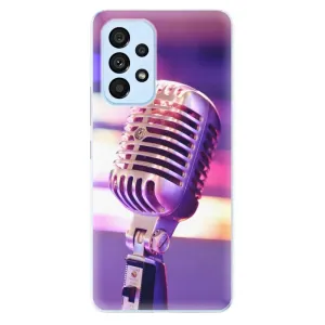 Odolné silikonové pouzdro iSaprio - Vintage Microphone - Samsung Galaxy A53 5G