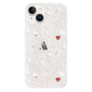 Odolné silikonové pouzdro iSaprio - Vintage Pattern 01 - white - iPhone 15