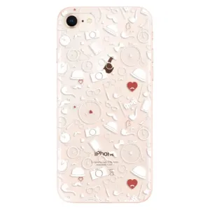Odolné silikonové pouzdro iSaprio - Vintage Pattern 01 - white - iPhone 8