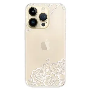 Odolné silikonové pouzdro iSaprio - White Lace 02 - iPhone 14 Pro