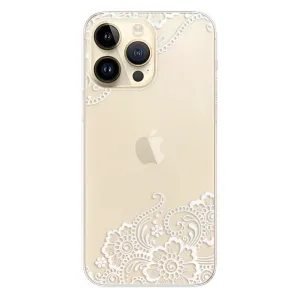 Odolné silikonové pouzdro iSaprio - White Lace 02 - iPhone 14 Pro Max