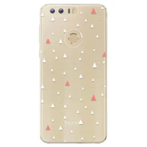 Plastové pouzdro iSaprio - Abstract Triangles 02 - white - Huawei Honor 8
