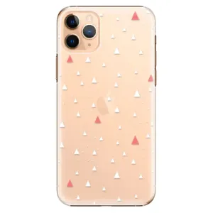 Plastové pouzdro iSaprio - Abstract Triangles 02 - white - iPhone 11 Pro Max