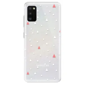 Plastové pouzdro iSaprio - Abstract Triangles 02 - white - Samsung Galaxy A41