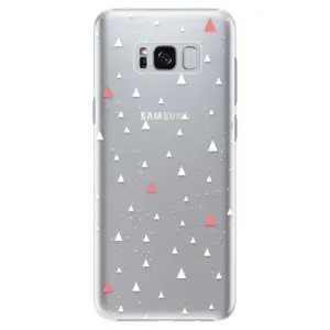 Plastové pouzdro iSaprio - Abstract Triangles 02 - white - Samsung Galaxy S8 Plus