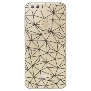Plastové pouzdro iSaprio - Abstract Triangles 03 - black - Huawei Honor 8