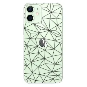 Plastové pouzdro iSaprio - Abstract Triangles 03 - black - iPhone 12 mini
