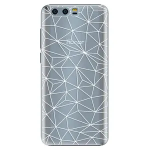 Plastové pouzdro iSaprio - Abstract Triangles 03 - white - Huawei Honor 9