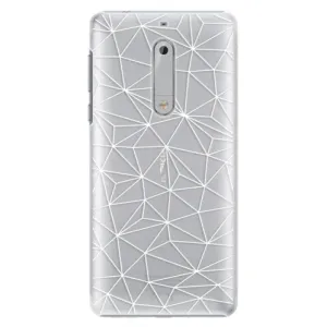 Plastové pouzdro iSaprio - Abstract Triangles 03 - white - Nokia 5