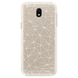 Plastové pouzdro iSaprio - Abstract Triangles 03 - white - Samsung Galaxy J5 2017