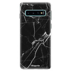 Plastové pouzdro iSaprio - Black Marble 18 - Samsung Galaxy S10