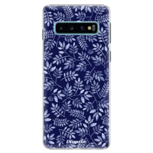 Plastové pouzdro iSaprio - Blue Leaves 05 - Samsung Galaxy S10