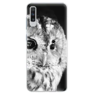Plastové pouzdro iSaprio - BW Owl - Samsung Galaxy A70